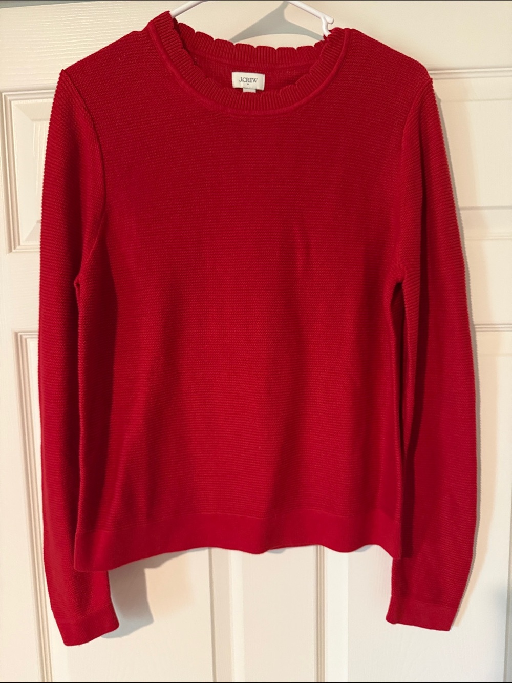 J. Crew Red Crewneck Sweater